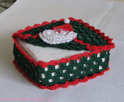 christmas crochet napkin holders ideas 1