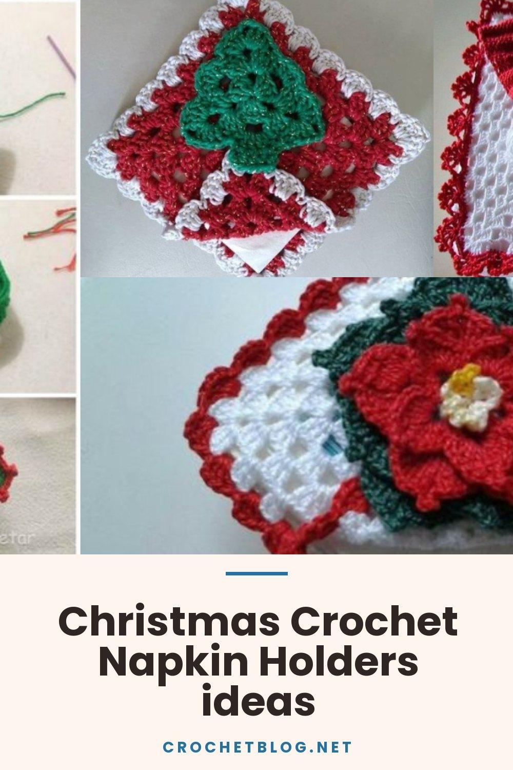 Christmas Crochet Napkin Holders ideas