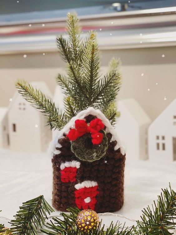 christmas crochet planter ideas