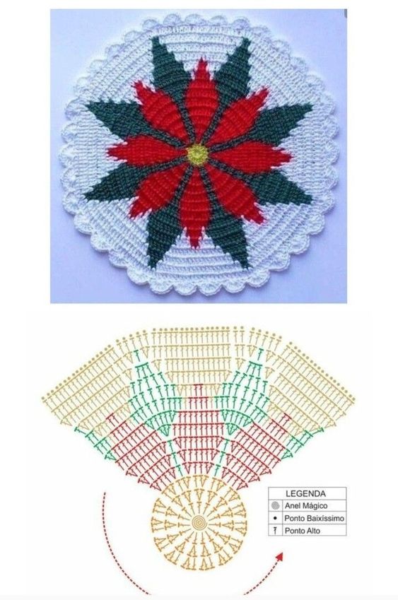 christmas crochet potholders ideas 9