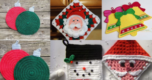 christmas crochet potholders tutorial and ideas