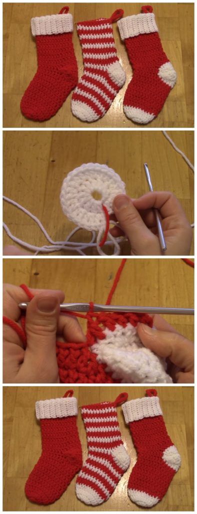 christmas crochet socks video ideas