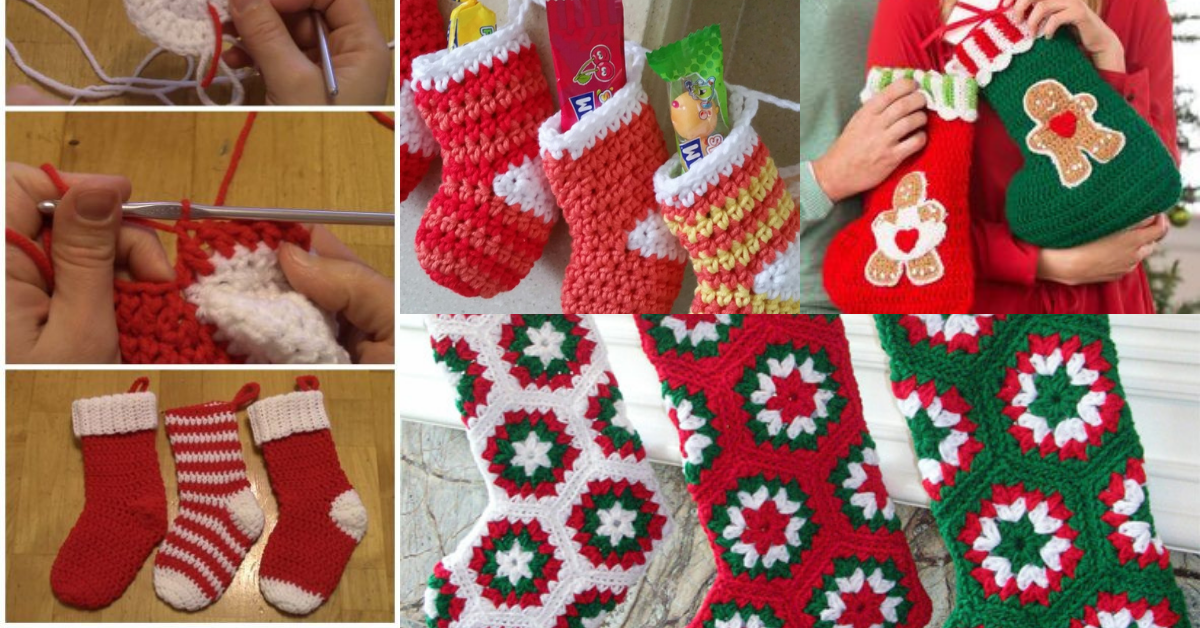 christmas crochet socks video ideas