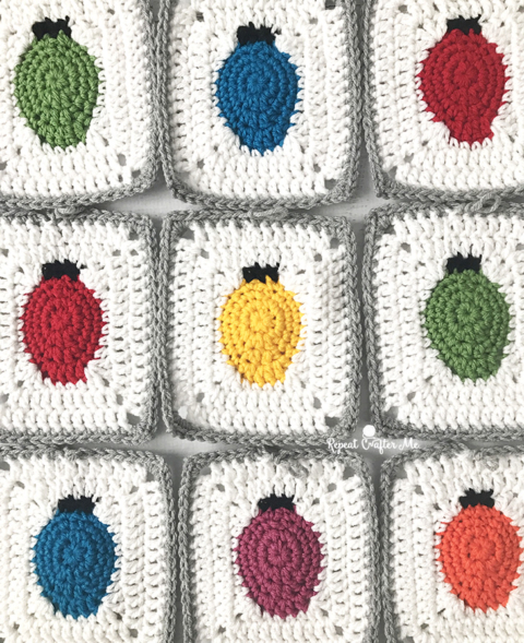 christmas granny squares crochet 5