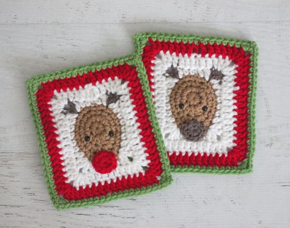christmas granny squares crochet 6