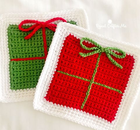 christmas granny squares crochet 8