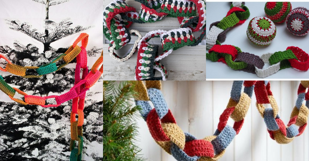 christmas paper chain decoration crochet
