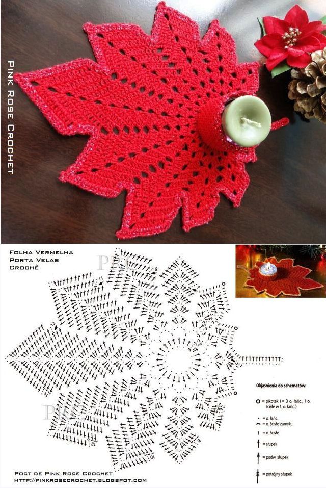 christmas star with crochet candle holder 4