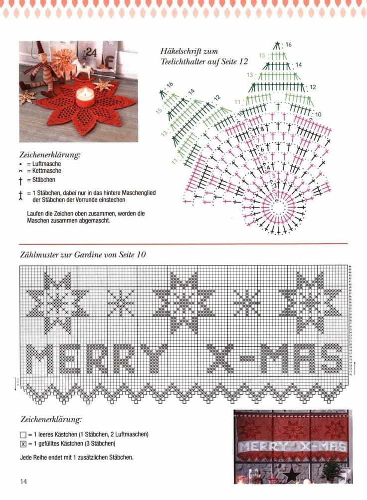 christmas star with crochet candle holder 7