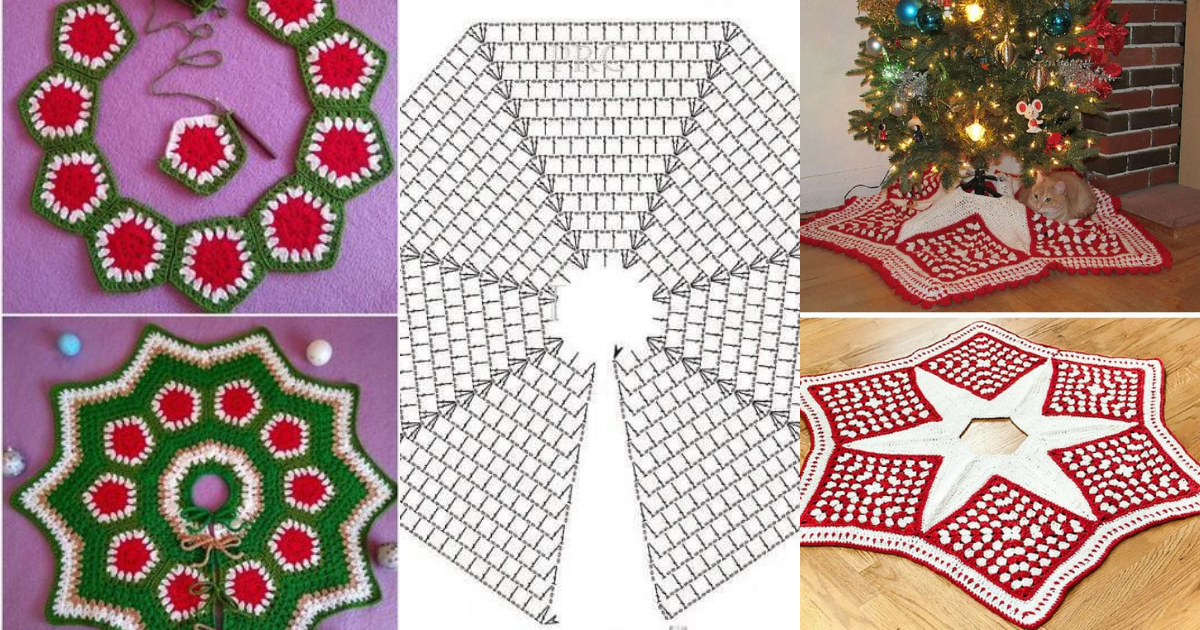 christmas tree skirt crochet patterns and ideas