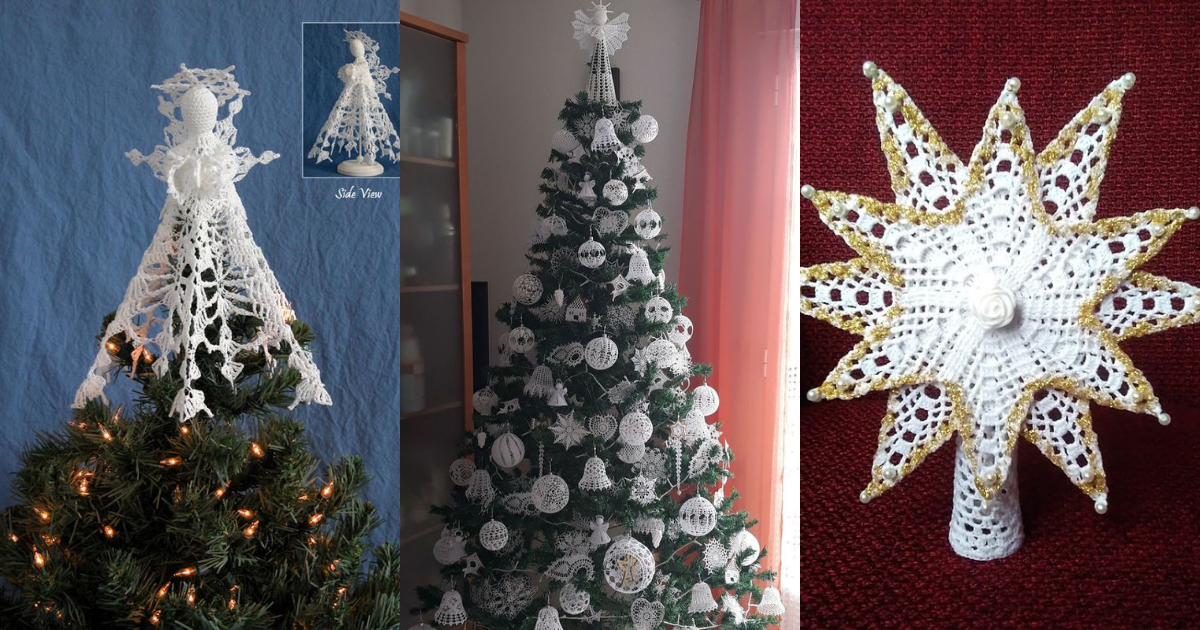 christmas tree topper crochet ideas