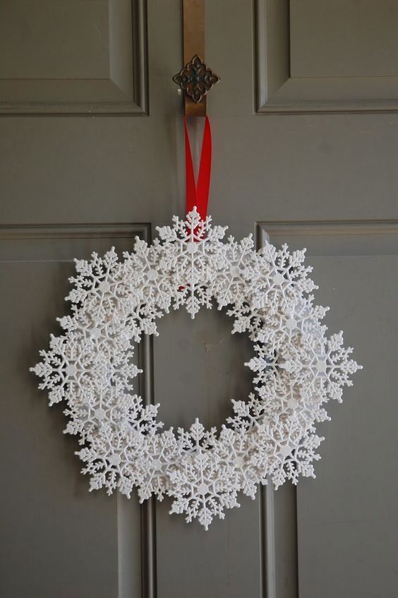 christmas wreaths made with lace 9