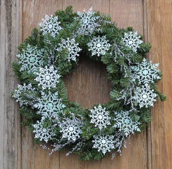 christmas wreaths made with lace