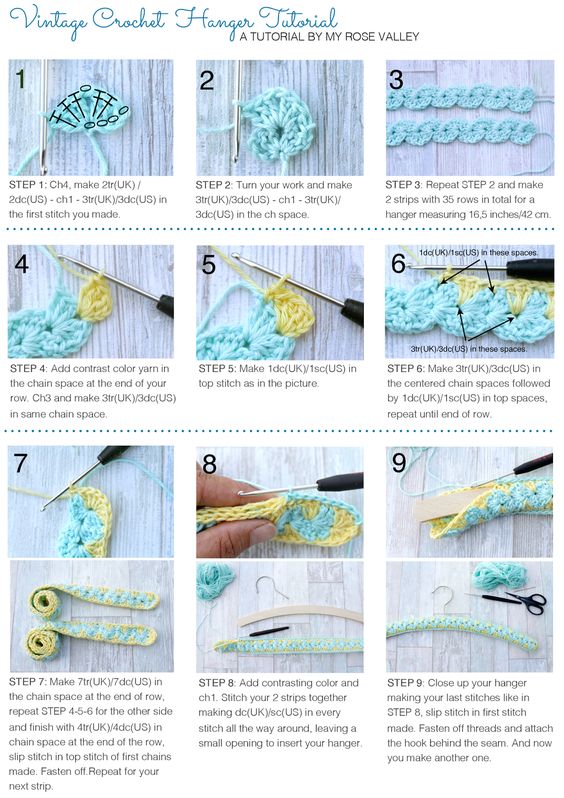 clothes hanger covers crochet 3