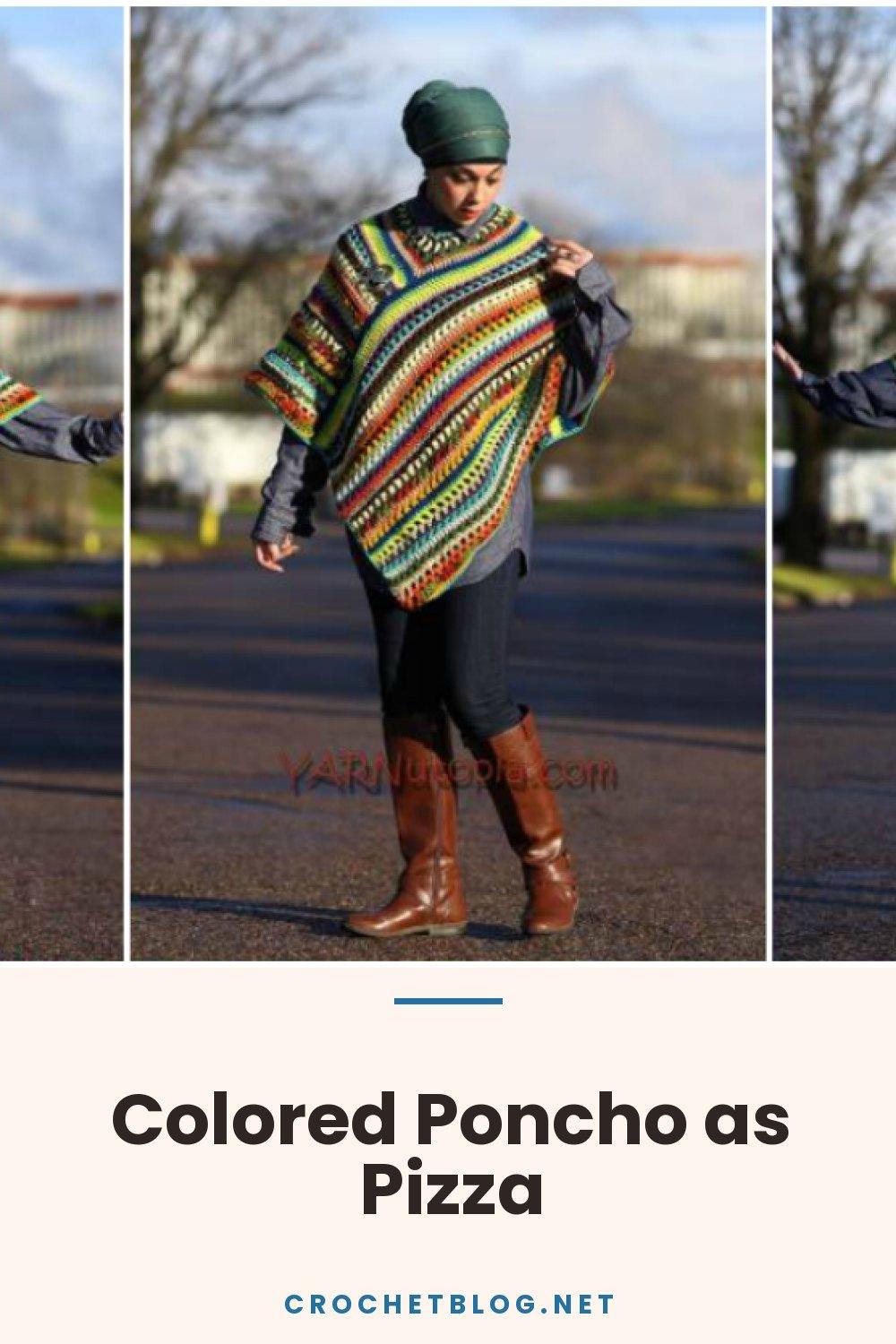 Colored Poncho as Pizza