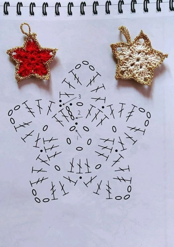 colorful christmas crochet stars 8