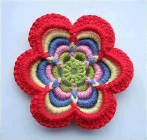 colorful crochet flower step by step guide 10
