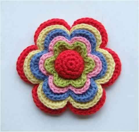colorful crochet flower step by step guide 12