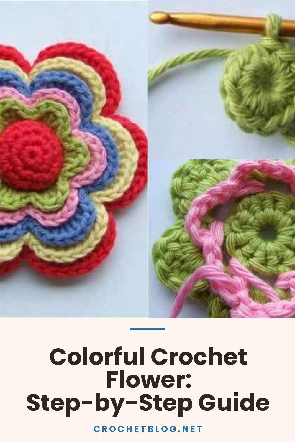 Colorful Crochet Flower: Step-by-Step Guide