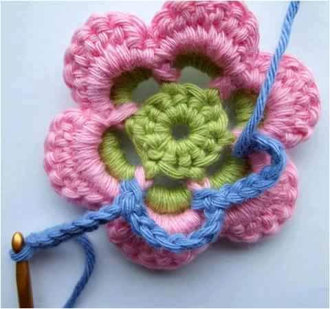 colorful crochet flower step by step guide 9