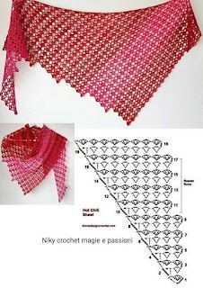 colorful crochet shawls ideas and graphics 7