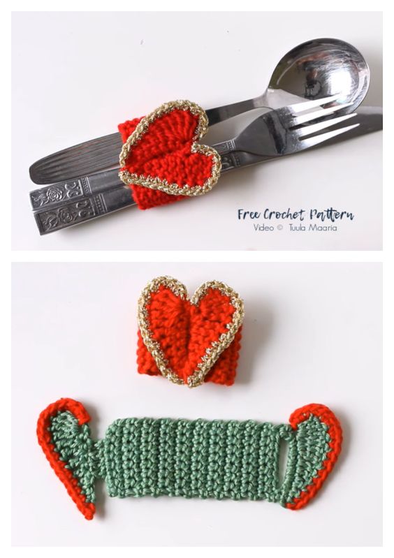 crafting heart shaped napkin rings 1
