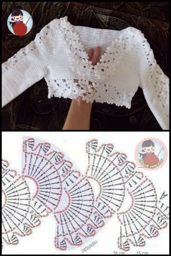 create crochet bolero jacket 2