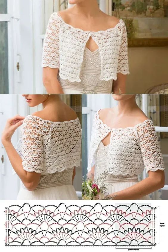 create crochet bolero jacket 3