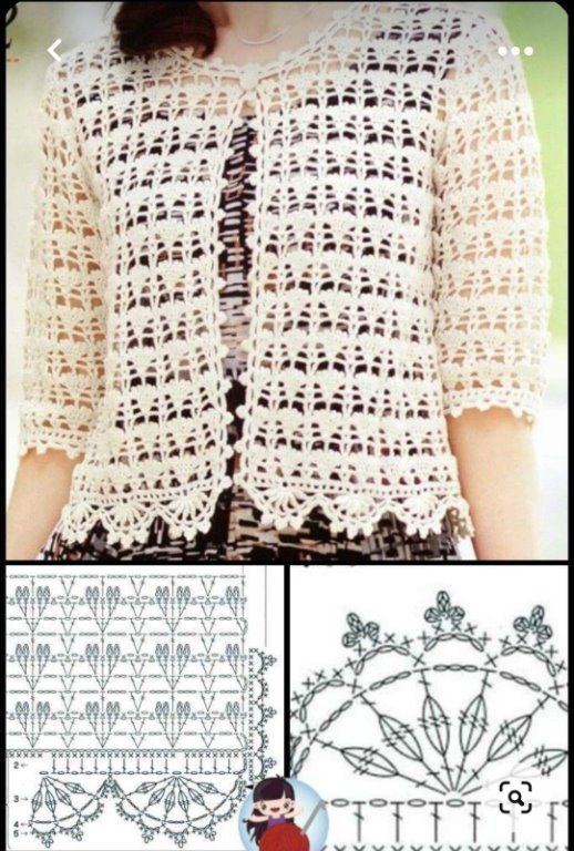 create crochet bolero jacket 4