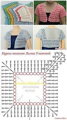 create crochet bolero jacket 6