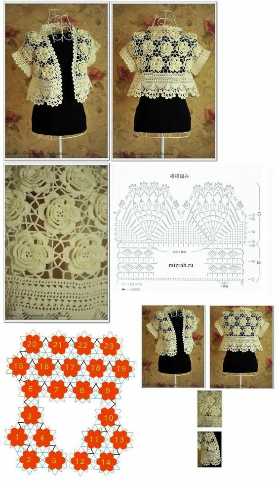 create crochet bolero jacket 8