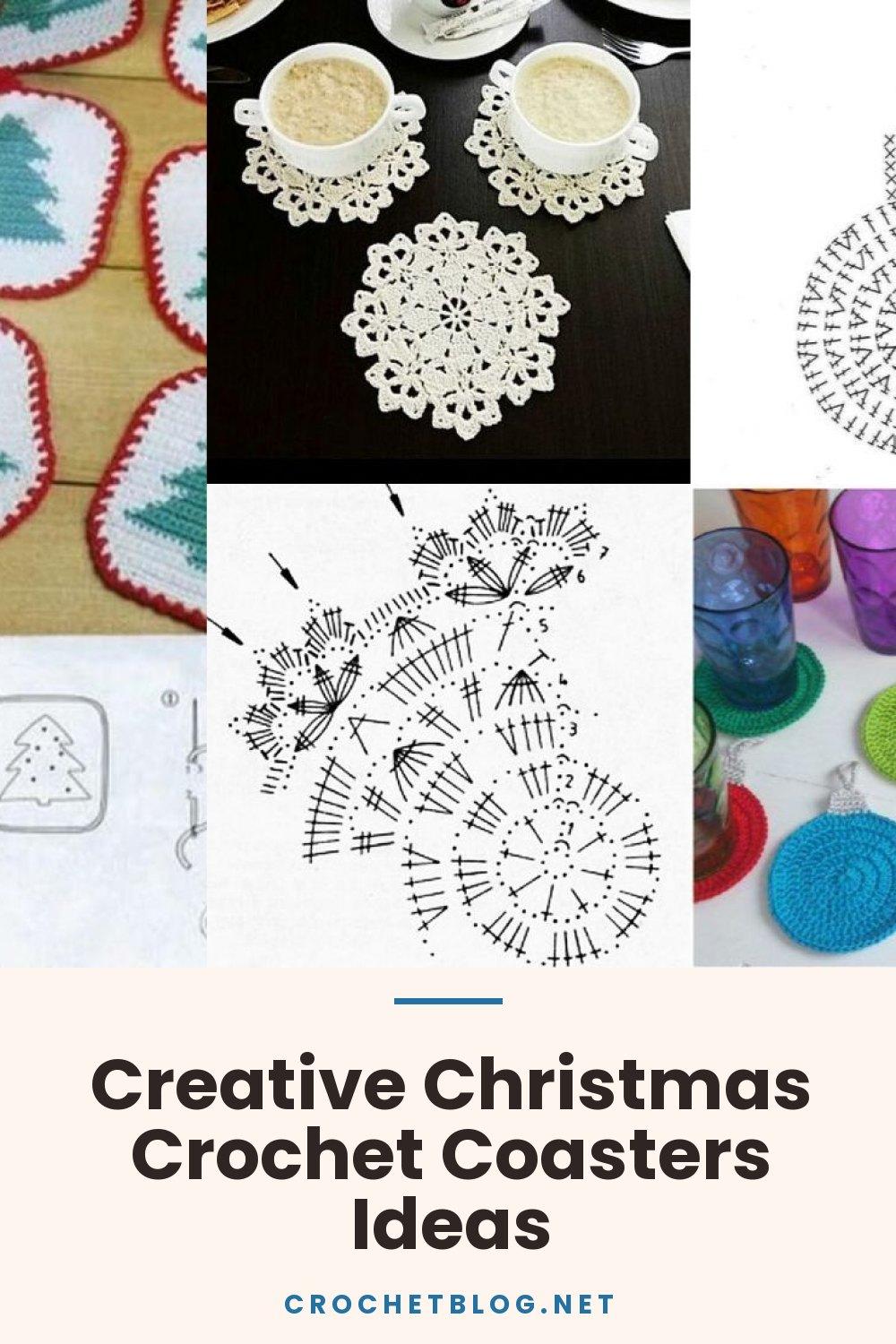 Creative Christmas Crochet Coasters Ideas