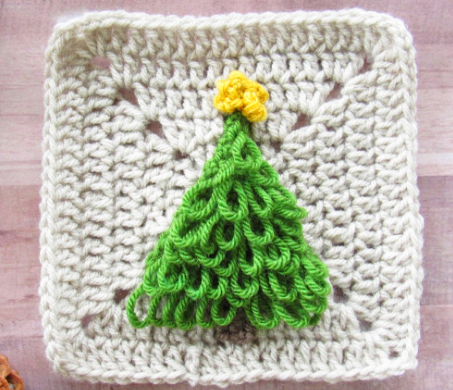 creative crochet christmas tree applique 1