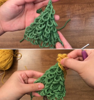 creative crochet christmas tree applique 5