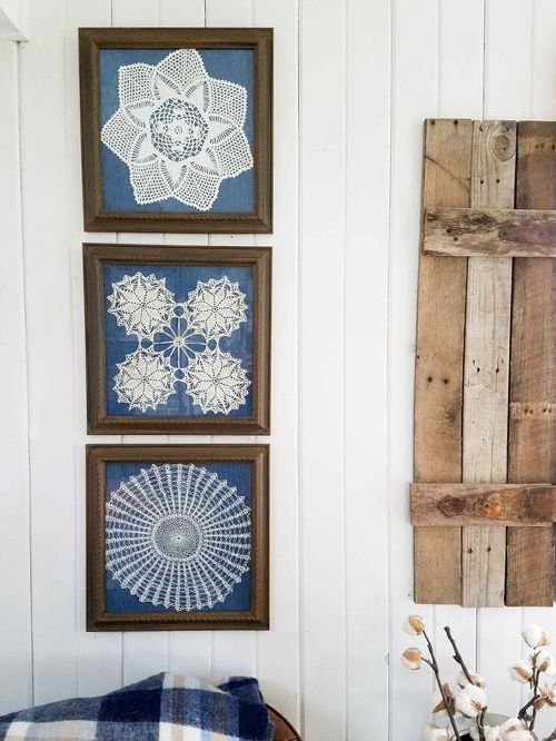 creative ideas for decorating the wall with crochet 5
