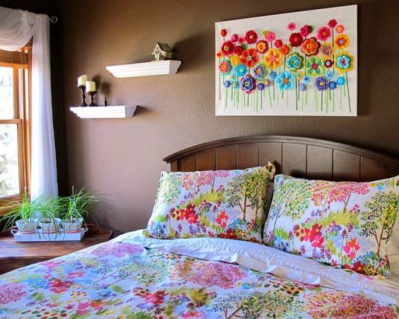 creative ideas for decorating the wall with crochet 7