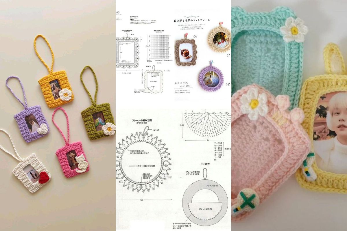 crochet a keychain for a photo holder 10