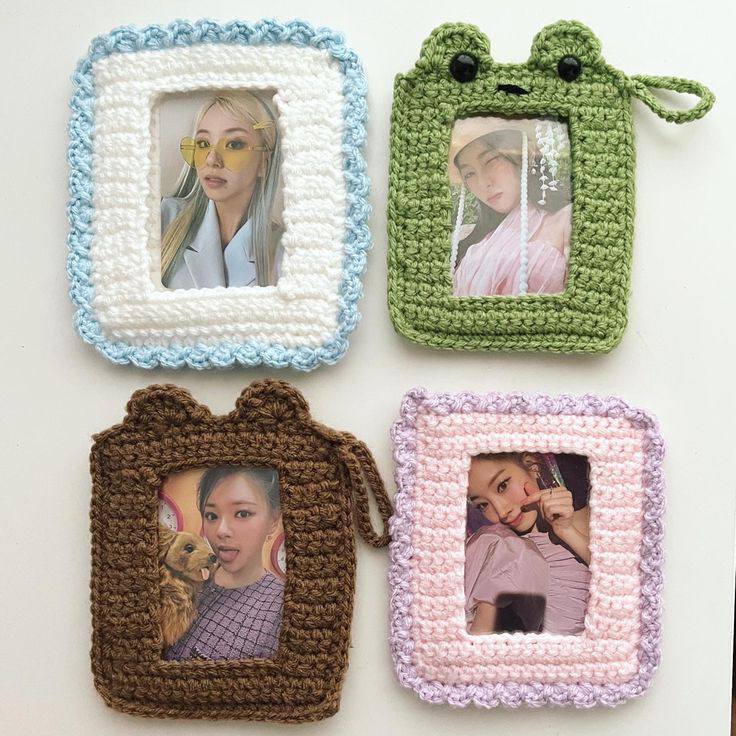 crochet a keychain for a photo holder 2