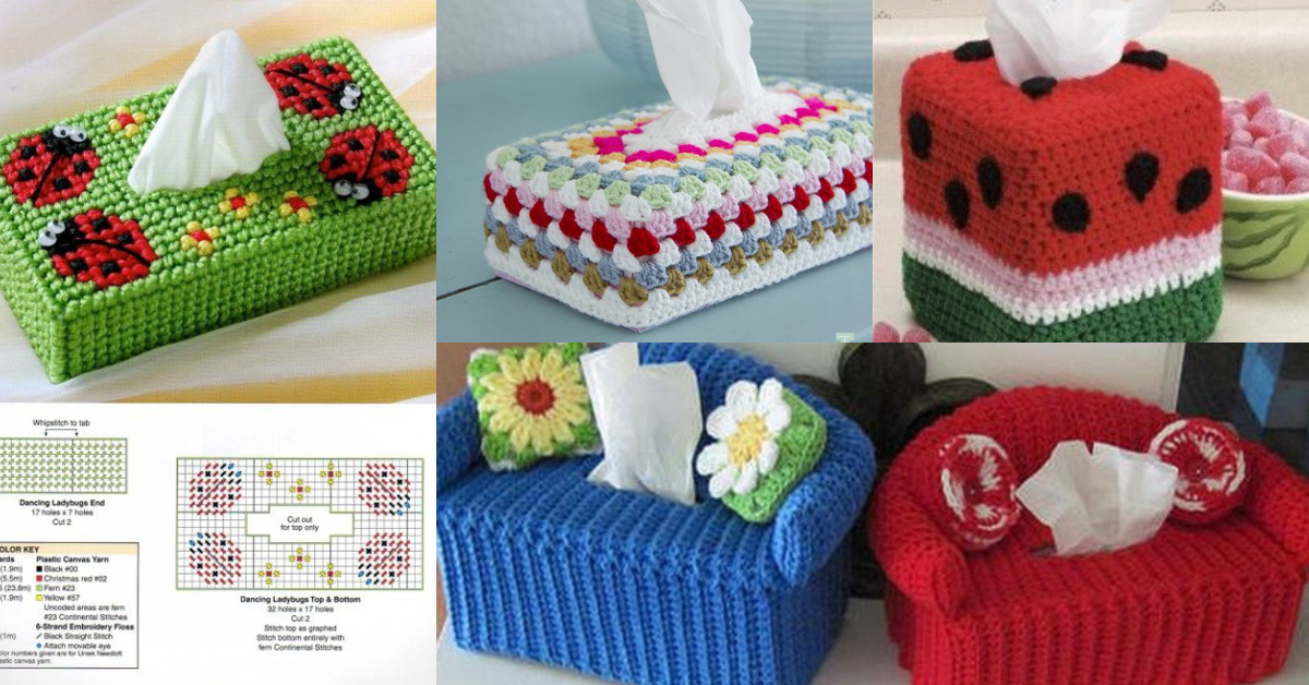 crochet a tissue box cover