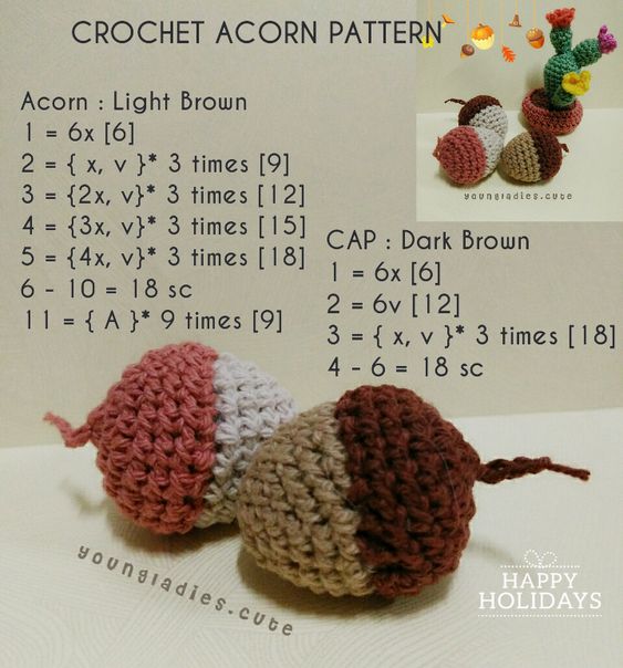 crochet acorn ornaments 10