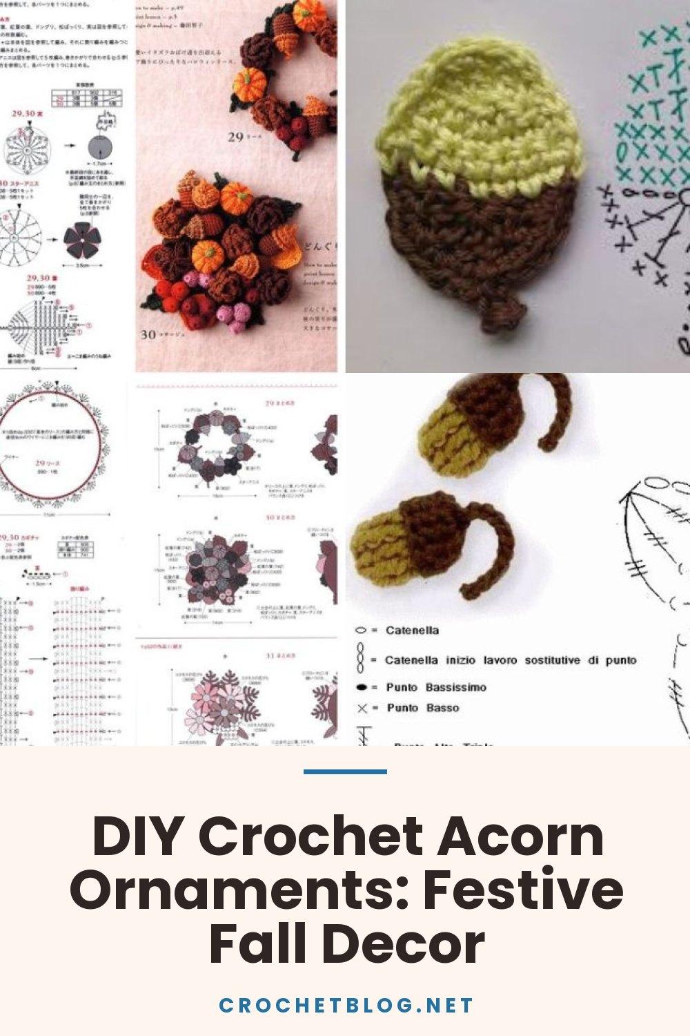 DIY Crochet Acorn Ornaments: Festive Fall Decor