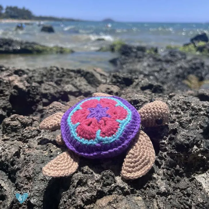 crochet african flower turtle pattern