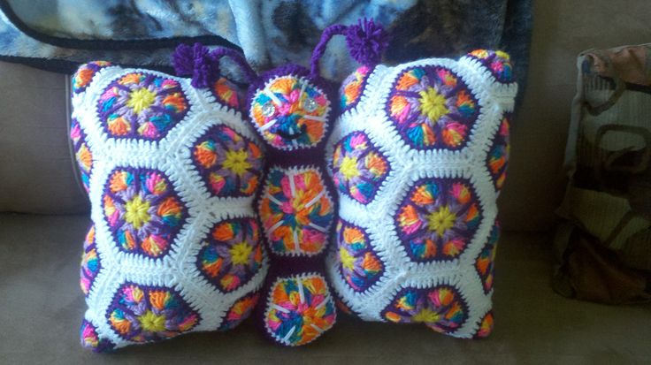 crochet african flowers for amigurumis 5