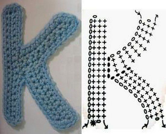 crochet alphabet tutorial k