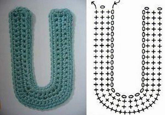 crochet alphabet tutorial u