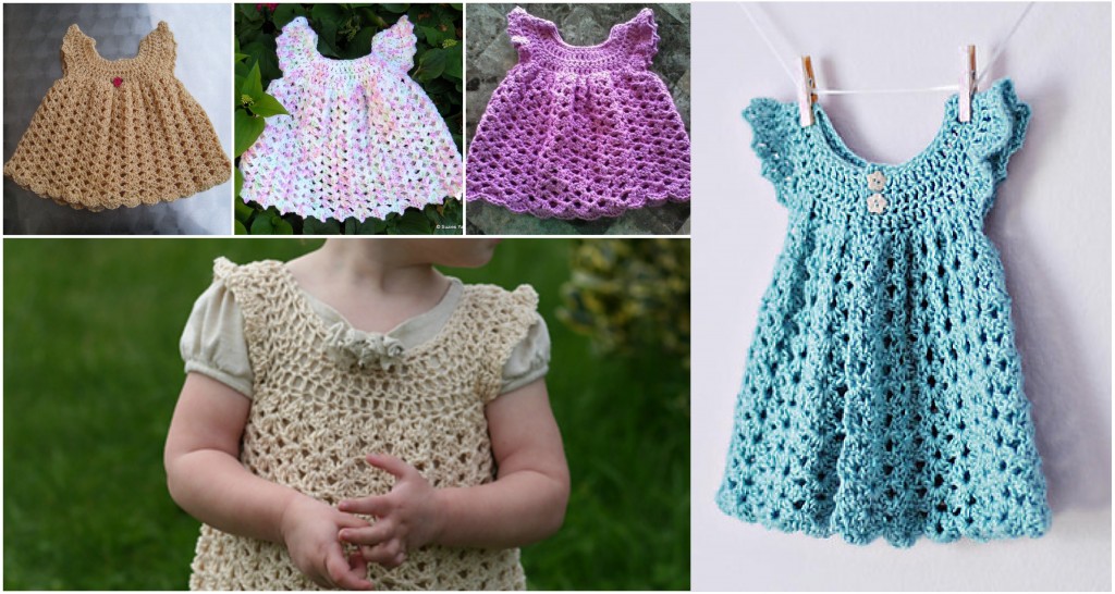 crochet angels baby dress