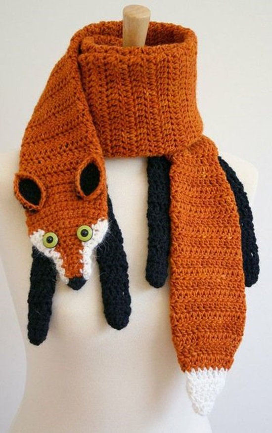crochet animal scarves ideas 2