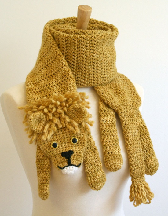 crochet animal scarves ideas 4