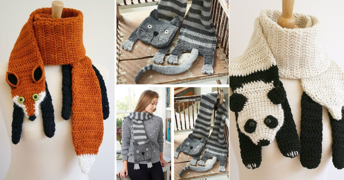 crochet animal scarves ideas and tutorials