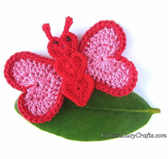 crochet applique from hearts 2